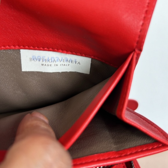 SOLD🤑Bottega Veneta Red Intrecciato Leather Continental Flap Wallet - Picture 9 of 13